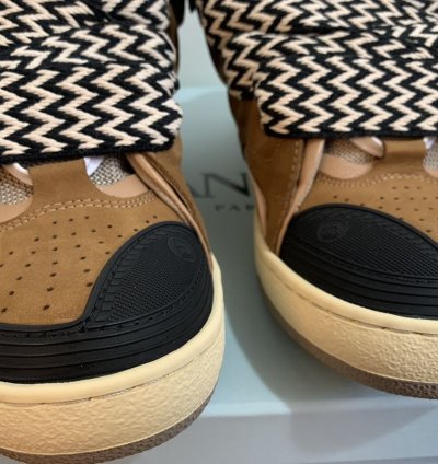 Lanvin Curb Sneakers Brown Size 41