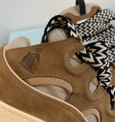 Lanvin Curb Sneakers Brown Size 41