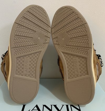 Lanvin Curb Sneakers Brown Size 41