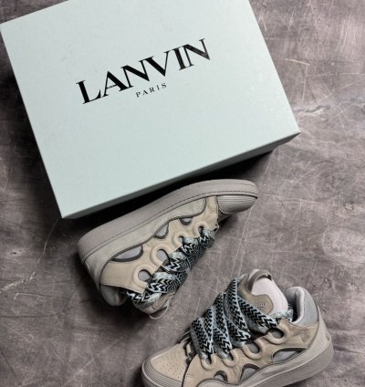 Lanvin Curb Sneakers Grey Blue