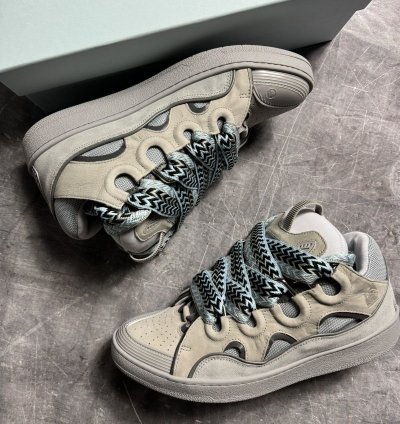 Lanvin Curb Sneakers Grey Blue