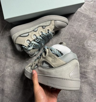Lanvin Curb Sneakers Grey Blue