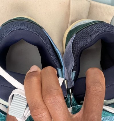 Lanvin Curb Sneakers Grey Green Blue