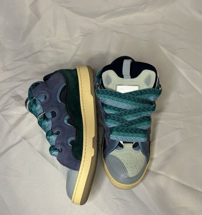 Lanvin Curb Sneakers In Blue