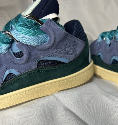 Lanvin Curb Sneakers In Blue
