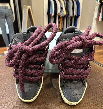 Lanvin Curb Sneakers In Leather With