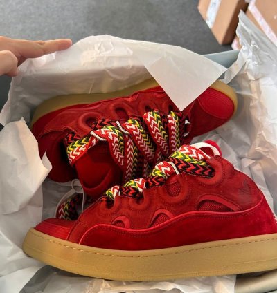 Lanvin Curb Sneakers Poppy Red