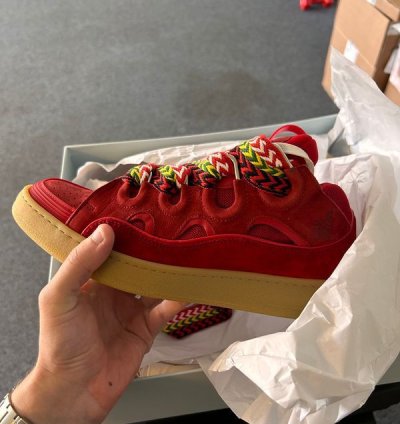 Lanvin Curb Sneakers Poppy Red