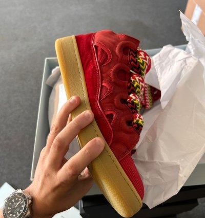 Lanvin Curb Sneakers Poppy Red