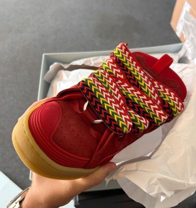 Lanvin Curb Sneakers Poppy Red
