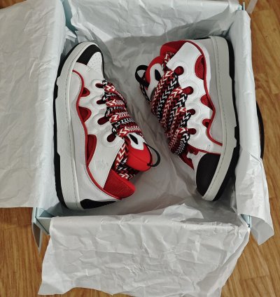 Lanvin Curb Sneakers Red White