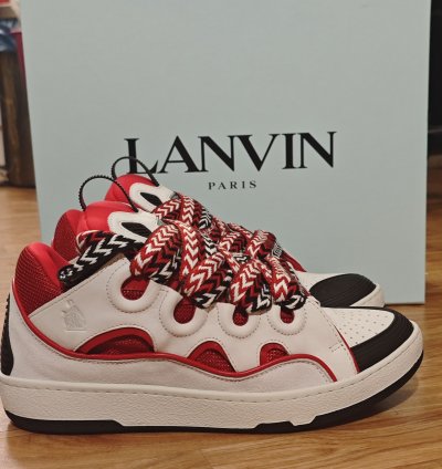 Lanvin Curb Sneakers Red White