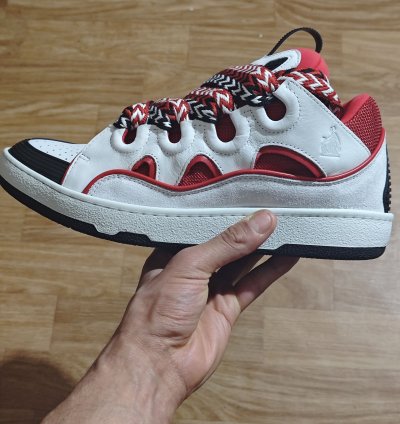 Lanvin Curb Sneakers Red White