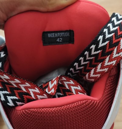 Lanvin Curb Sneakers Red White
