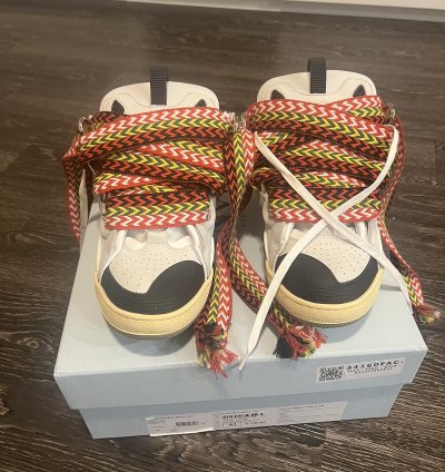 Lanvin Curb Sneakers White Ivory