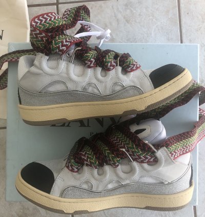 Lanvin Curb Sneakers White Ivory