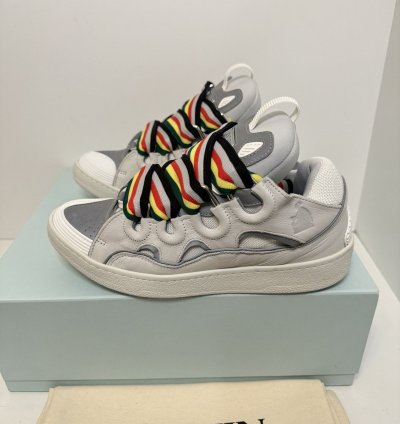 Lanvin Curb Sneakers White Multi New With Box