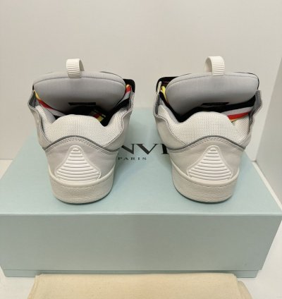 Lanvin Curb Sneakers White Multi New With Box