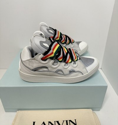 Lanvin Curb Sneakers White Multi New With Box