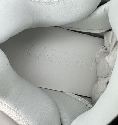 Lanvin Curb Sneakers White Red New With Box