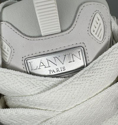 Lanvin Curb Sneakers White Red New With Box Sz 8