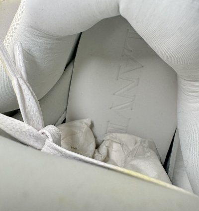 Lanvin Curb Sneakers White Yellow Gradient New