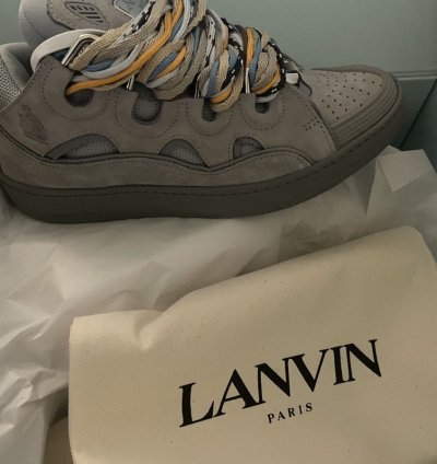 Lanvin Curb Suede Leather