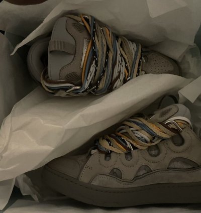 Lanvin Curb Suede Leather