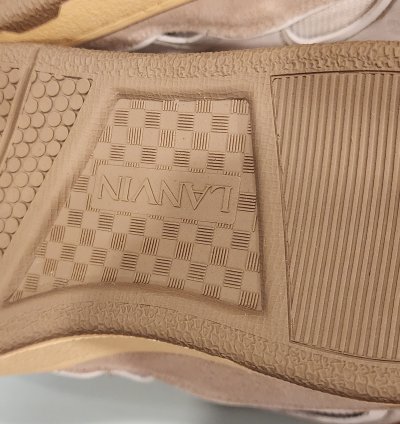 Lanvin Curb Suede Trim Sneakers Msrp 990