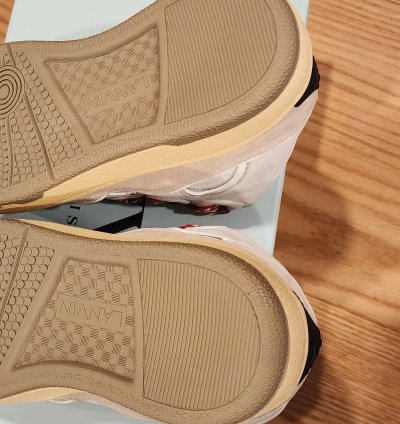 Lanvin Curb Suede Trim Sneakers Msrp 990
