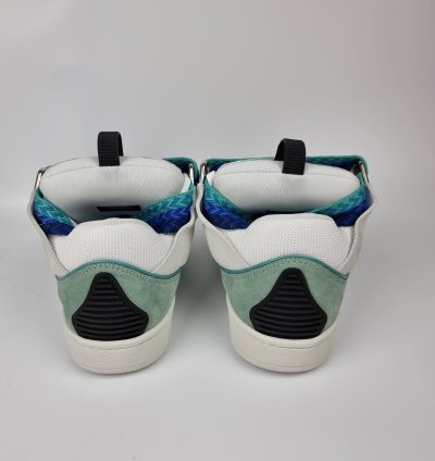 Lanvin Curb White And Green Sneakers New