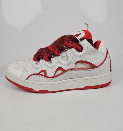 Lanvin Curb White And Red Sneakers New Ss23