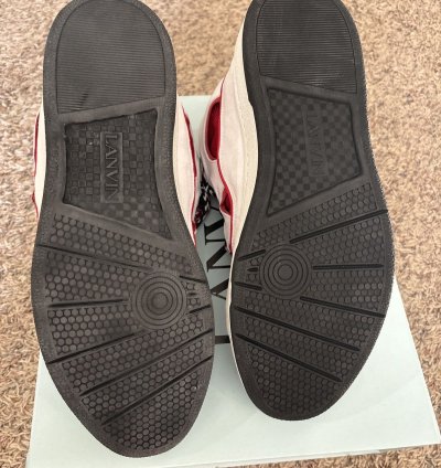 Lanvin Curb White Red Size 14 47