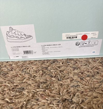 Lanvin Curb White Red Size 14 47