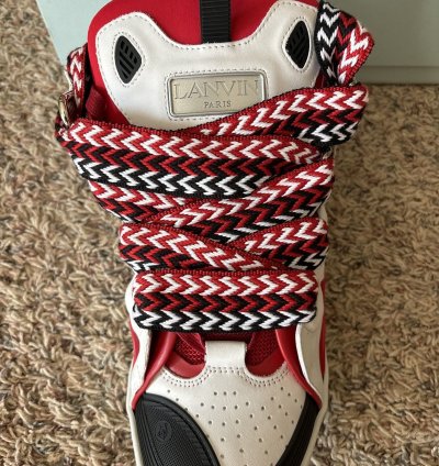 Lanvin Curb White Red Size 14 47