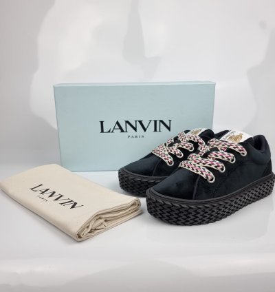 Lanvin Curbies Black Sneakers New 41