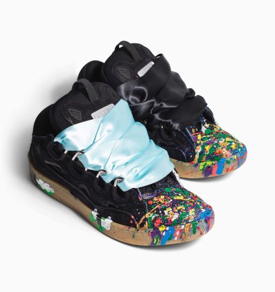 Lanvin Gallery Dept Curb Logo Sneakers Black