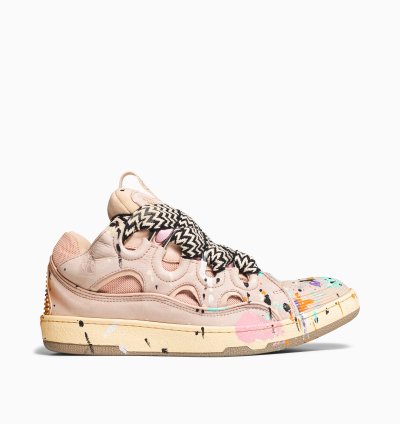Lanvin Gallery Dept Curb Logo Sneakers Pink