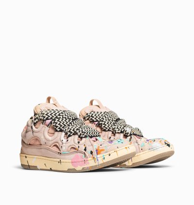 Lanvin Gallery Dept Curb Logo Sneakers Pink