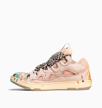 Lanvin Gallery Dept Curb Logo Sneakers Pink
