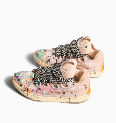 Lanvin Gallery Dept Curb Logo Sneakers Pink