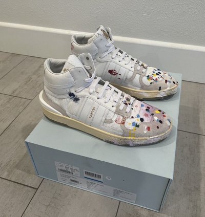 Lanvin Gallery Dept Multicolor Paint High-top Sneakers
