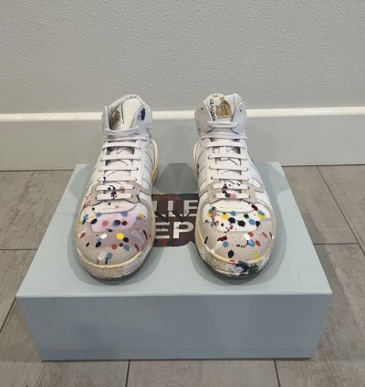 Lanvin Gallery Dept Multicolor Paint High-top Sneakers