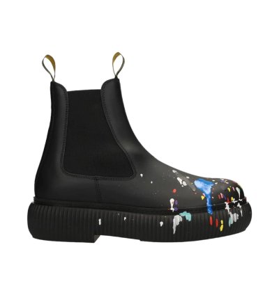 Lanvin Gallery Dept Paint Splatter Leather Chelsea Boots