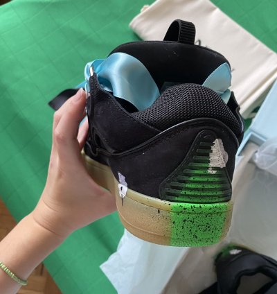 Lanvin Gallery Dept Painted Curb Skate Sneakers