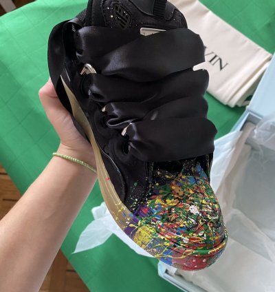 Lanvin Gallery Dept Painted Curb Skate Sneakers