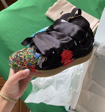 Lanvin Gallery Dept Painted Curb Skate Sneakers