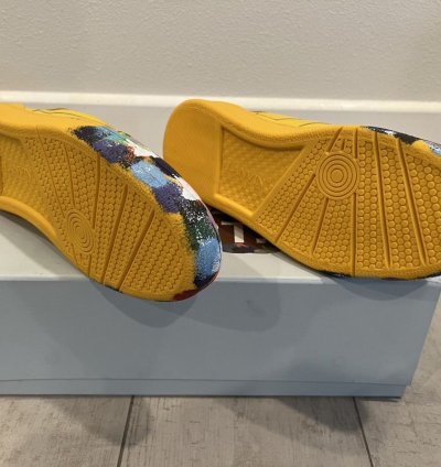 Lanvin Gallery Dept Yellow Painted Sneakers