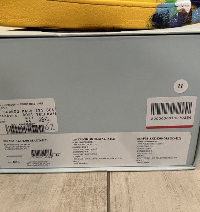 Lanvin Gallery Dept Yellow Painted Sneakers