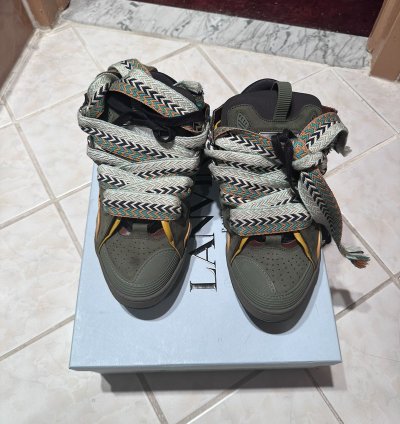 Lanvin Green Curb Sneakers
